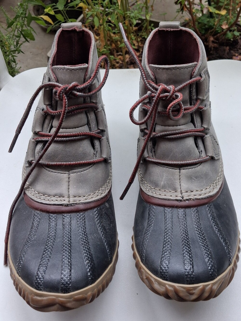 Sorel Grey, Brown and Black Waterproof Duck Boots